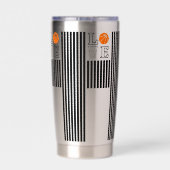 バスケットボールバスケ，バスケットボールプレーヤー 保温保冷タンブラー (背面)