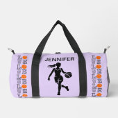 バスケットボールバスケ，バスケットボール選手，チーム，ギフトデュ ダッフルバッグ (正面)