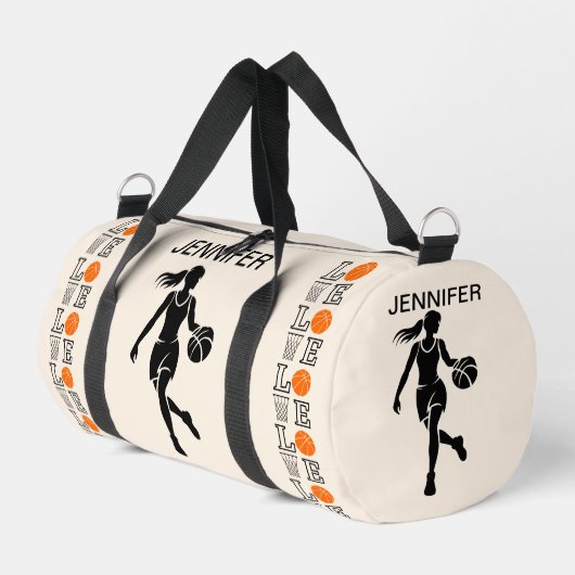 バスケットボールバスケ，バスケットボール選手，チーム，ギフトデュ ダッフルバッグ (左コーナー)