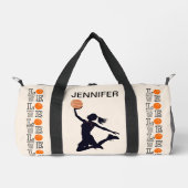 バスケットボールバスケ，バスケットボール選手，チーム，ギフトデュ ダッフルバッグ (正面)