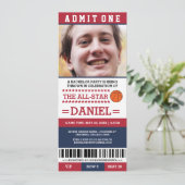 バスケットボールバチュラーパーティ招待状 招待状 (スタンド正面)