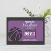 バスケットボールバルミツワー招待状 招待状 (スタンド正面)