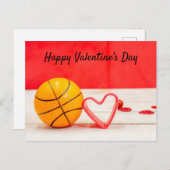 バスケットボールバレンタインデー愛とバスケットボール ポストカード (正面/裏面)