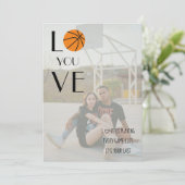 バスケットボールバレンタインフォトモダンおもしろい シーズンカード (スタンド正面)