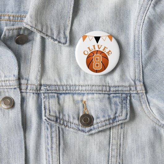 バスケットボールバンティングフラグ子供の誕生日 缶バッジ (インサイチュ)