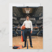 バスケットボールバーシティジャケット卒業パーティー 招待状 (裏面)