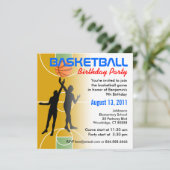 バスケットボールバースデーパーティーの招待1 招待状 (スタンド正面)