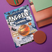 バスケットボールバースデーパーティーの招待 招待状