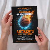 バスケットボールバースデーパーティーの招待 招待状