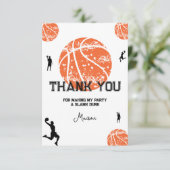 バスケットボールバースデーパーティーサンキューカード サンキューカード (スタンド正面)