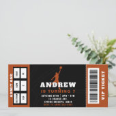 バスケットボールバースデーパーティーチケット招待状 招待状 (スタンド正面)