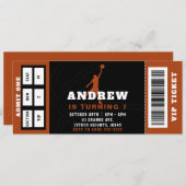 バスケットボールバースデーパーティーチケット招待状 招待状 (正面/裏面)