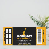 バスケットボールバースデーパーティーチケット招待状 招待状 (スタンド正面)