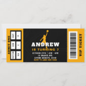 バスケットボールバースデーパーティーチケット招待状 招待状 (正面)