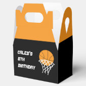 バスケットボールバースデーパーティーブラックオレンジ色のお気に入りボックス フェイバーボックス (オープン)