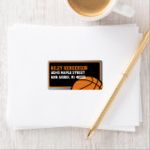 バスケットボールバースデーパーティー差出人住所ラベル ラベル (インサイチュ)