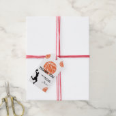 バスケットボールバースデーパーティー ギフトタグ (より糸付き)