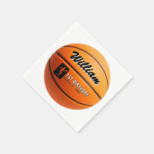 バスケットボールバースデーパーティー スタンダードカクテルナプキン (角)
