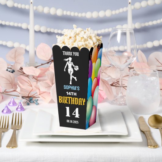 バスケットボールバースデーパーティー，バスケットボールガールプレーヤー フェイバーボックス (ウェディング)