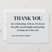 バスケットボールバースデーパーティー、バスケットボールプレーヤー サンキューカード (裏面)