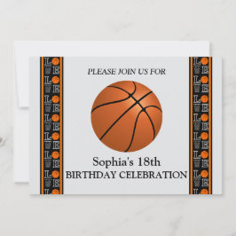 バスケットボールバースデーパーティー、バスケットボールプレーヤー 招待状
