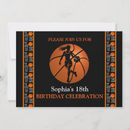 バスケットボールバースデーパーティー,バスケットボール選手インヴィ 招待状