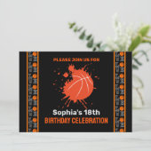 バスケットボールバースデーパーティー，バスケットボール選手インヴィ 招待状 (スタンド正面)