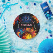 バスケットボールバースデーパーティー ペーパープレート (パーティー)