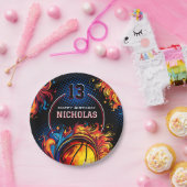 バスケットボールバースデーパーティー ペーパープレート (パーティー)