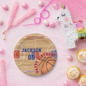 バスケットボールバースデーパーティー ペーパープレート (パーティー)