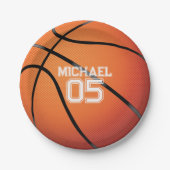 バスケットボールバースデーパーティー ペーパープレート (正面)