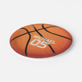 バスケットボールバースデーパーティー ペーパープレート (アングル)