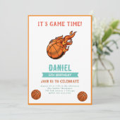 バスケットボールバースデーパーティー 招待状 (スタンド正面)