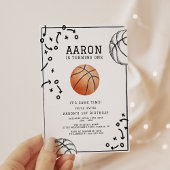 バスケットボールバースデーパーティー 招待状