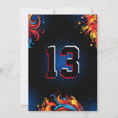 バスケットボールバースデーパーティー 招待状 (裏面)