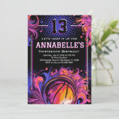 バスケットボールバースデーパーティー 招待状 (スタンド正面)