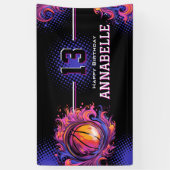 バスケットボールバースデーパーティー 横断幕 (縦)