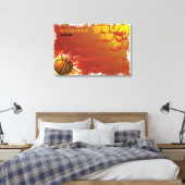 バスケットボールバー(ユダヤ教の)バル・ミツバーバー(ユダヤ教の)バル・ミツバーサインインボード キャンバスプリント (インサイチュ (寝室))