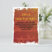 バスケットボールバー（ユダヤ教の）バル・ミツバーパーティーカード 招待状 (スタンド正面)