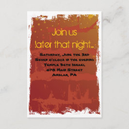 バスケットボールバー（ユダヤ教の）バル・ミツバーパーティーカード 招待状