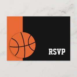 バスケットボールバー(ユダヤ教の)バル・ミツバーRSVP 出欠カード