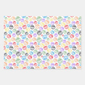 バスケットボールパターンスポカラフルート名 ラッピングペーパーシート (正面3)