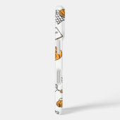 バスケットボールパターン名前をカスタムするの電話ケース Case-Mate iPhoneケース (裏面 / 右)