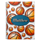 バスケットボールパターン名 ノートブック (正面)
