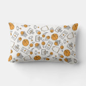 バスケットボールパターン装飾用クッション ランバークッション (裏面)