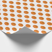 バスケットボールパターン|背景色 ラッピングペーパー (角)