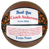 バスケットボールパタ感動的ーンありがとうコーチ バスケットボール (正面)