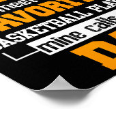 バスケットボールパパお気に入りの生涯選手父のD ポスター (角)