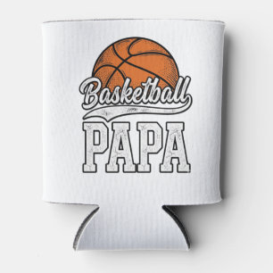 バスケットボールパパビンテージ刻印Tシャツデザイン1 缶クーラー