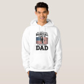 バスケットボールパパ愛国ビンテージ風彫刻Tシャツ パーカ (正面フル)